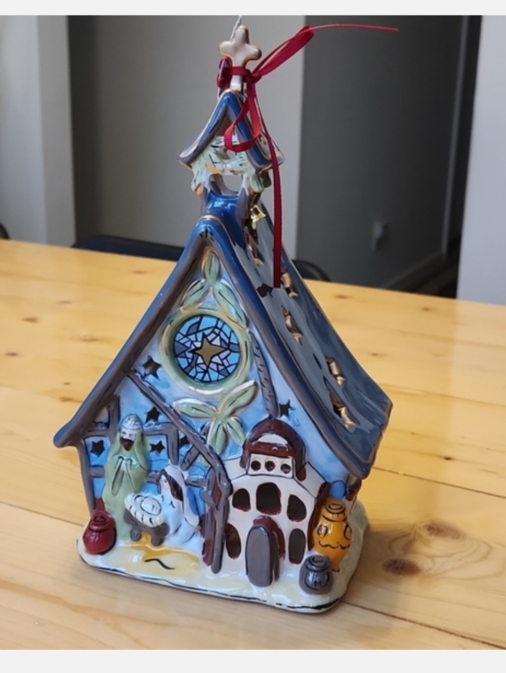Blue Sky Clayworks Nativity Church Candle House by Heather Goldminc 2009